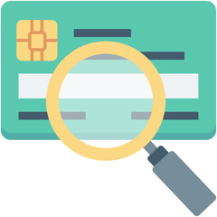 Sticker - Card Scanning Vector Icon