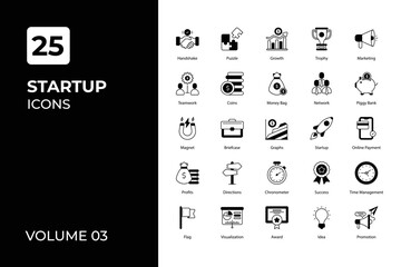 Wall Mural - Startup icons collection.