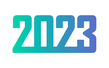 Sticker - Happy New Year 2023 text design.