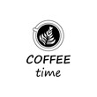 Coffee cup Logo design vector. Coffee-shop cafe Logotype concept icon.