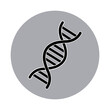 DNA vector icon. DNA black flat symbol isolated on white background. Vector illustration EPS 10