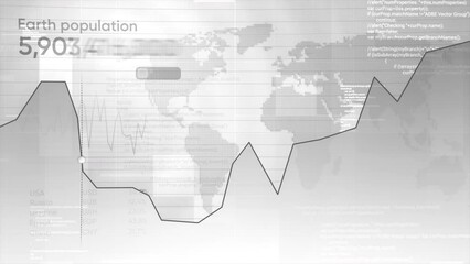 Poster - Abstract overpopulation graphics growth. Motion. Concept of social science and globalization.
