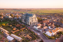 Arundel Cathedral Roman Catholic Cathedral Church Of Our Lady And St Philip Howard In Arundel City. West Sussex, UK. Drone