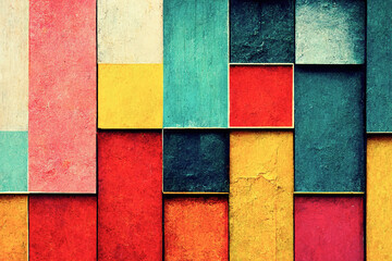 Colorful tiles in pop art style