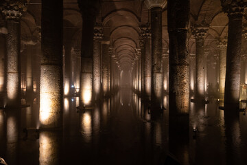 Basilica Cistern view. Travel to Istanbul background photo