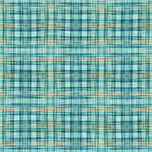 Teal Rustic Coastal Beach House Check Fabric Tile. Seamless Sailor Flannel Textile Gingham Repeat Swatch.