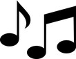 Sheet music Icon in trendy flat style isolated on background. Note symbol for web - site design, app.eps
