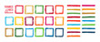 © Kbiscuit - Hand drawn grunge square frames and lines, 17 SDGs colors