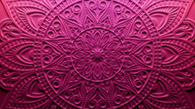 Diwali Concept Featuring A Pink Three-dimensional Ornate Flower. Festival Background. 3D Render.
