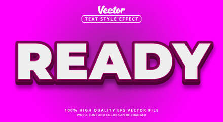 Poster - Editable text effect, Ready text with modern style and color purple and white