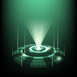 © Teeradej - Abstract technology circle design and laser beam background. Vector illustration.