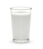 Fototapeta Mapy - Fresh milk in the glass on transparent png