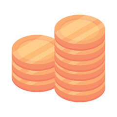 Wall Mural - stack of coins isometric