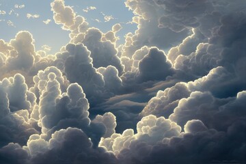 Canvas Print - clouds and sky. High quality illustration