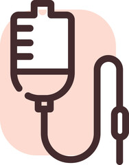 Poster - Covid 19 drip infusion, illustration, vector on a white background.