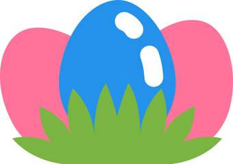 Poster - Three easter eggs, illustration, vector on a white background.