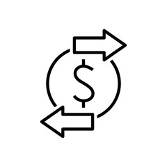 Poster - Currency money exchange icon vector graphic illustration