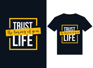 Wall Mural - The timing of your life trust illustrations for print-ready T-Shirts design