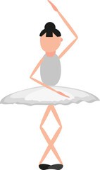 Canvas Print - Assemble ballet move, illustration, vector on a white background.