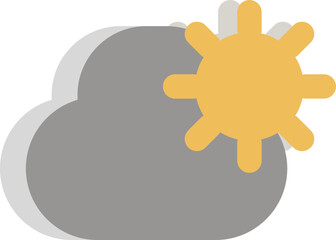 Sticker - City cloud, illustration, vector on a white background.