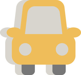 Sticker - Small City car, illustration, vector on a white background.