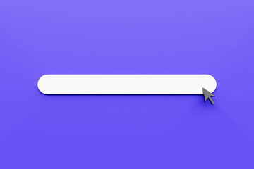Poster - 3D illustration, Search bar design element on a purple  background.