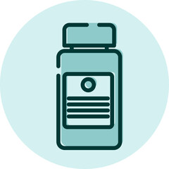 Sticker - Medical pills, illustration, vector on a white background.