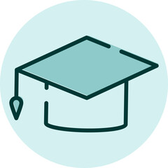 Sticker - Job education, illustration, vector on a white background.