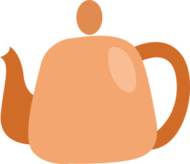 Wall Mural - China teapot, illustration, vector on a white background.
