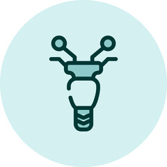 Sticker - Small moped, illustration, vector on a white background.