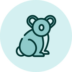 Poster - Wild koala, illustration, vector on a white background.