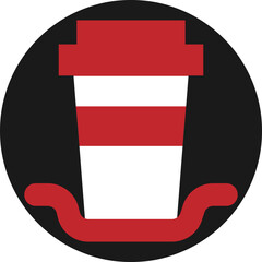 Sticker - Coffee delivery, illustration, vector on a white background.