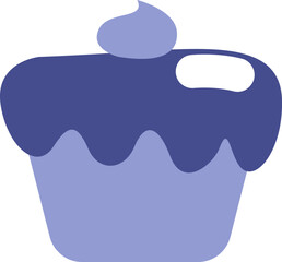 Poster - Blue cake, illustration, vector on a white background.