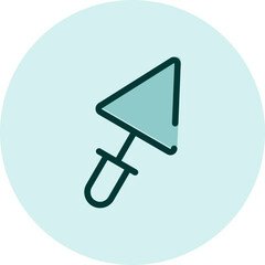 Poster - Trowel tool, illustration, vector on a white background.