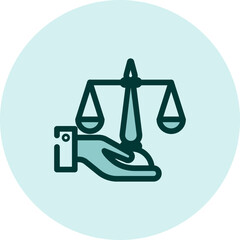 Sticker - Law service, illustration, vector on a white background.