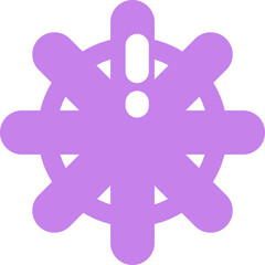 Sticker - Winter snow flake, illustration, vector on a white background.