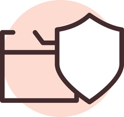 Sticker - Computer folder security, illustration, vector on a white background.