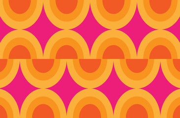 Seamless geometric pattern in vibrant colors.