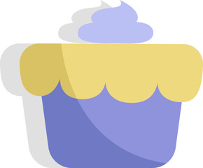 Sticker - Cake food, illustration, vector on a white background.