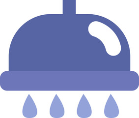 Sticker - Hot shower, illustration, vector on a white background.