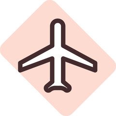 Sticker - Phone airplane mode, illustration, vector on a white background.