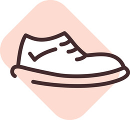 Sticker - Shopping mall shoes, illustration, vector on a white background.