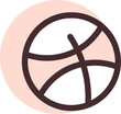 Dribbble icon, illustration, vector on a white background.