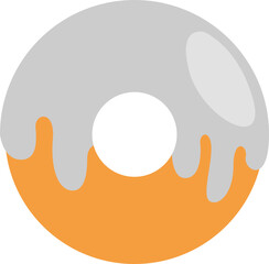 Sticker - Take away donut, illustration, vector on a white background.