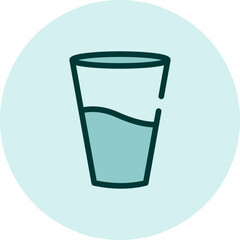 Sticker - Women drink, illustration, vector on a white background.