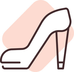 Sticker - Accessory heels, illustration, vector on white background.