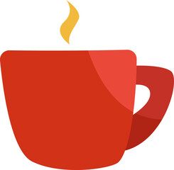 Sticker - Camping hot drink, illustration, vector on white background.