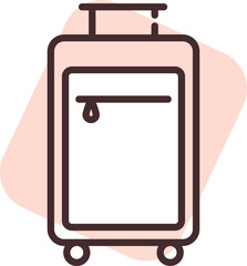 Wall Mural - Clothing luggage, illustration, vector on white background.