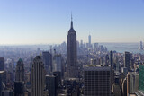 Fototapeta Boho - Ausblick auf Downtown Manhattan und Empire State Building vom Rockefeller Center, Manhattan, New York City, New York
