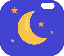 Halloween young moon, illustration, vector on white background.